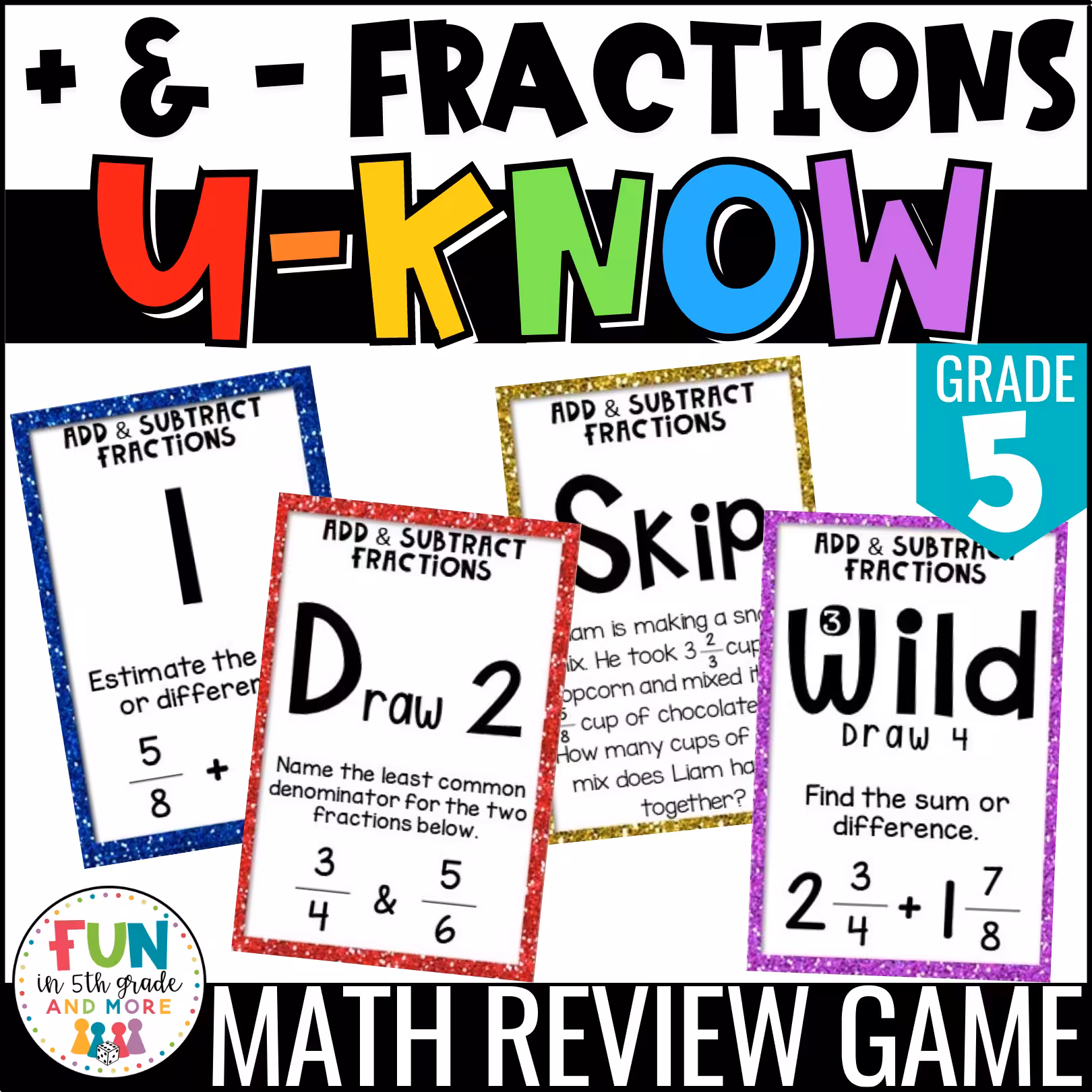 U-Know Add and Subtract Fractions Game