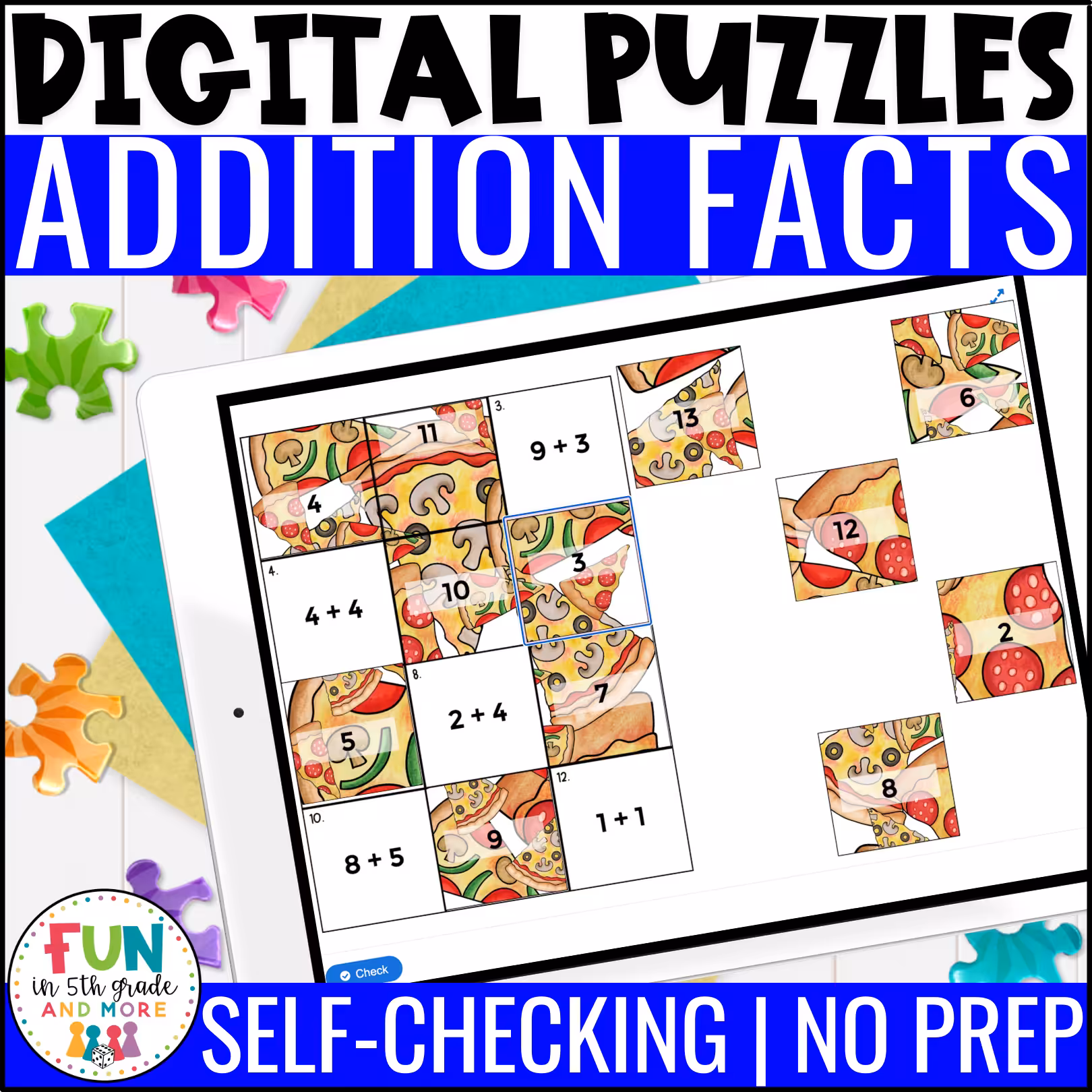 Addition Facts Math Puzzles