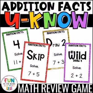 U-know Addition Facts Game