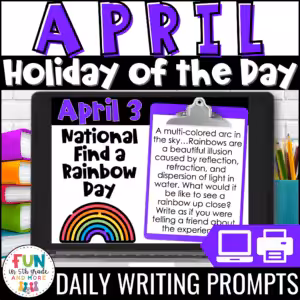 April Daily Writing Prompts Holiday of the Day