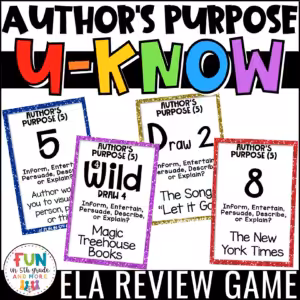 U-Know Author's Purpose Review Game (5 types)