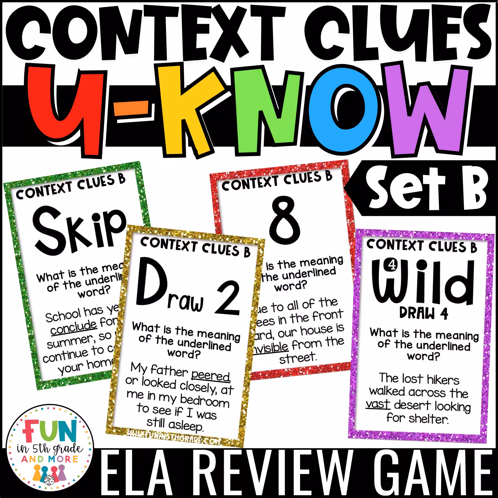 U-Know Context Clues Vocabulary Review Game