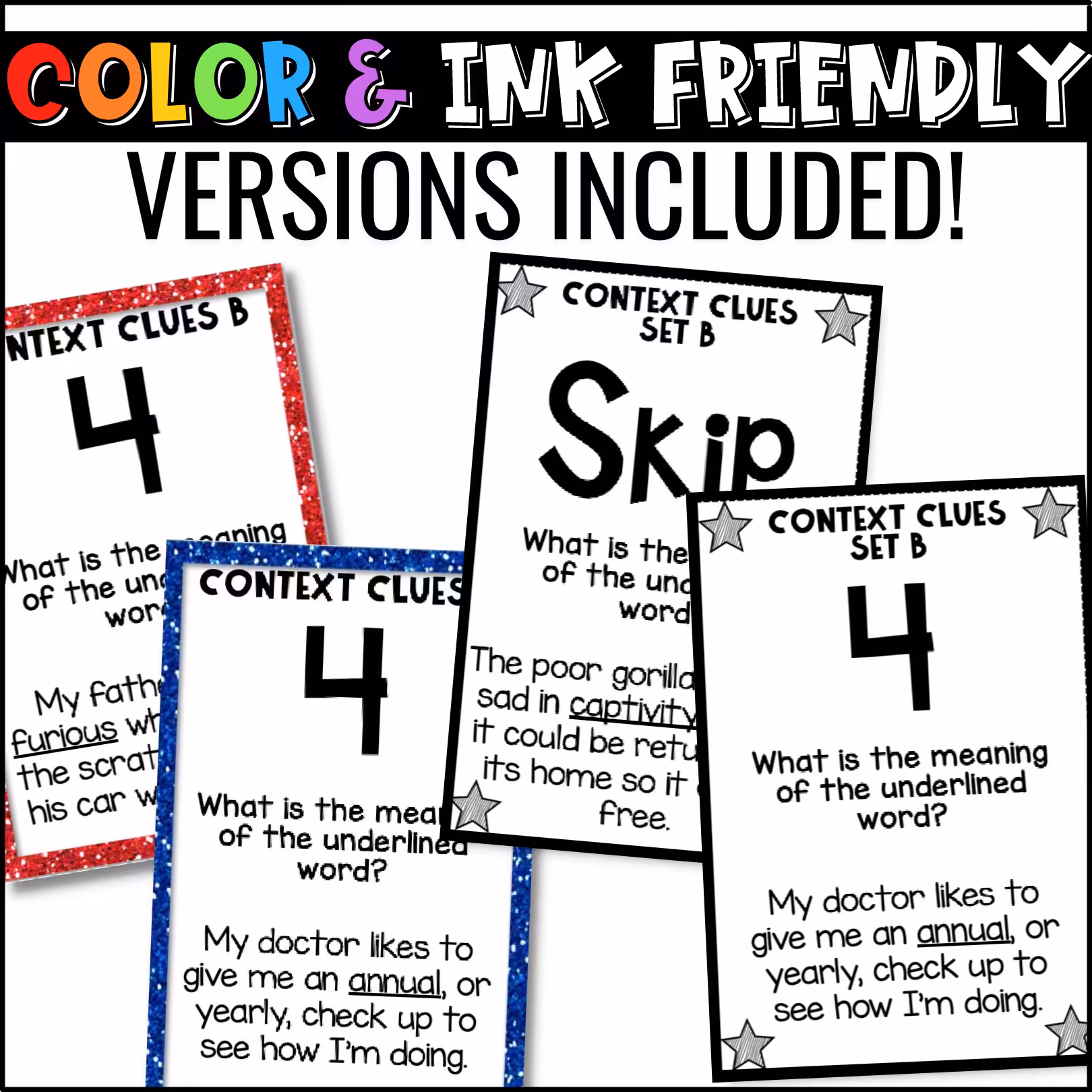 Context Clues Set B U-Know Review Game (2)