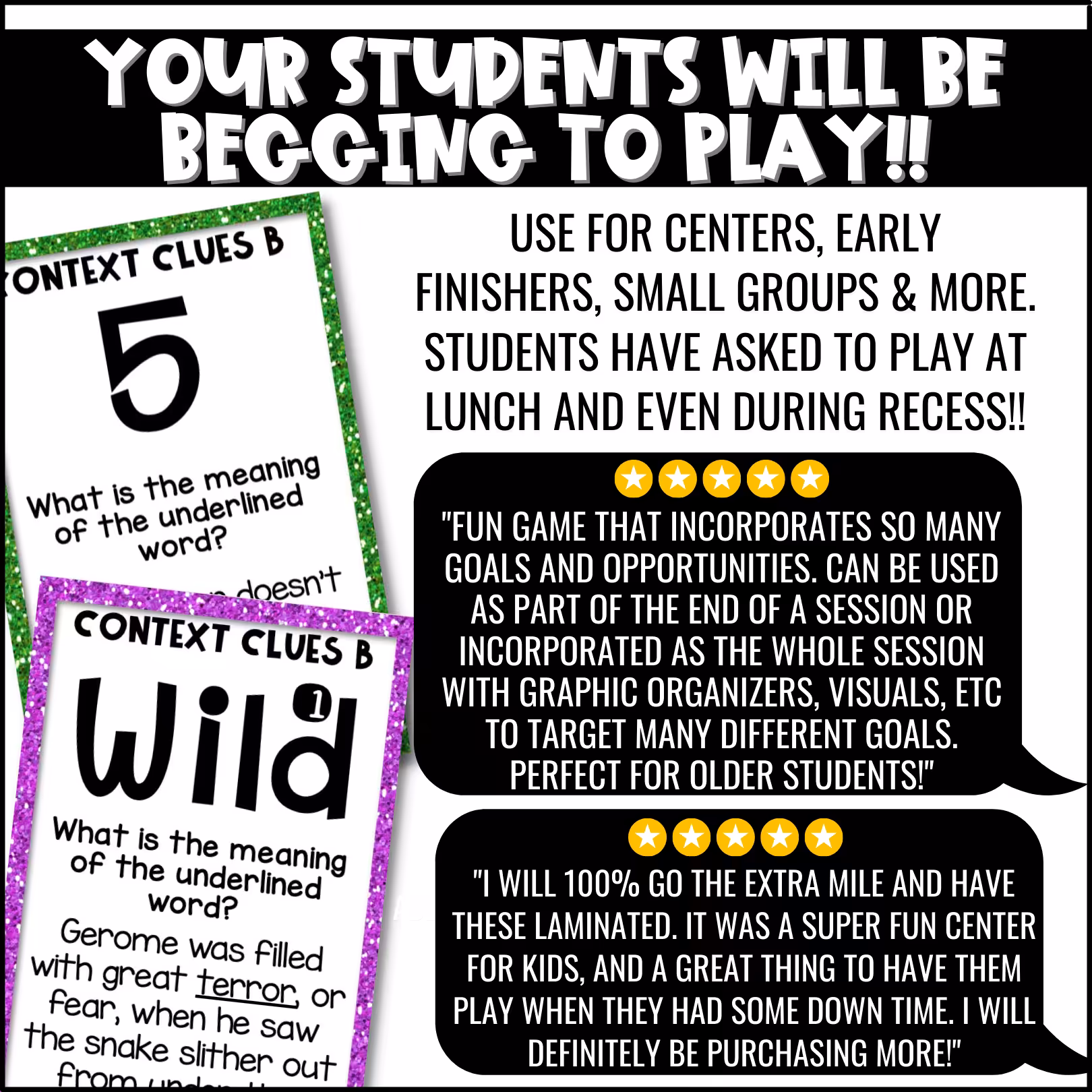Context Clues Set B U-Know Review Game (5)