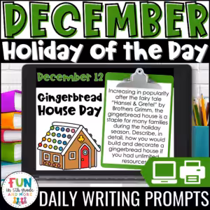 December Daily Writing Prompts Holiday of the Day