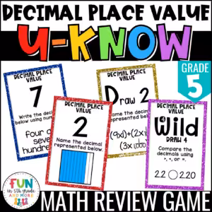 Decimal Place Value Game U-Know