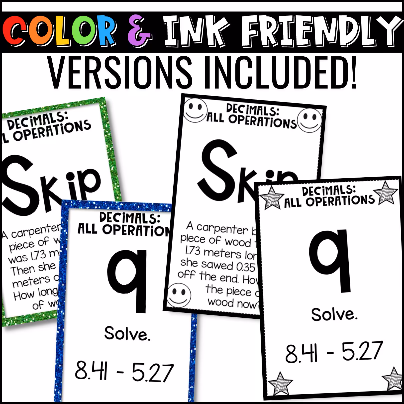 Decimals All Operations U-Know Math Review Game (2)