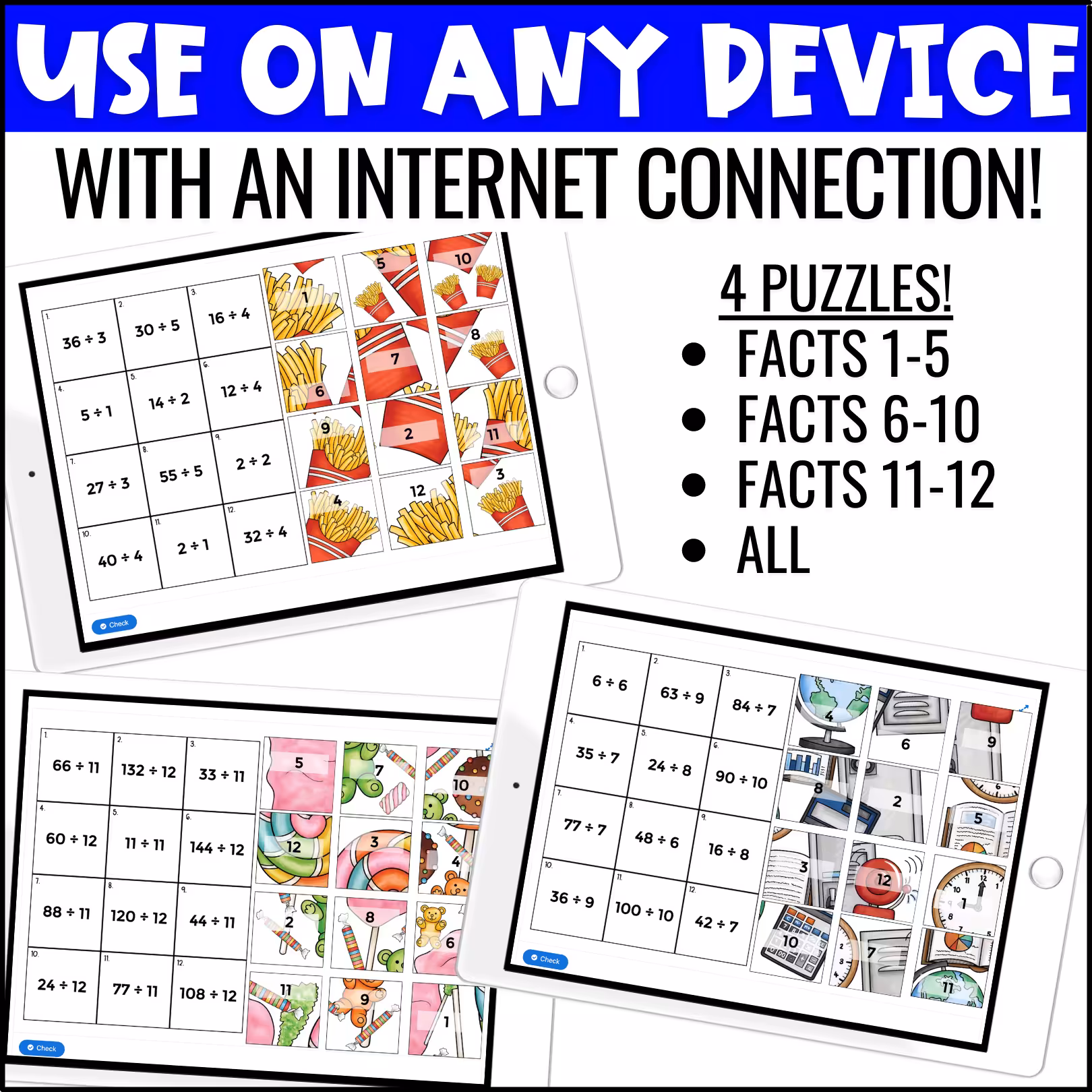 Division Facts Digital Puzzles (2)