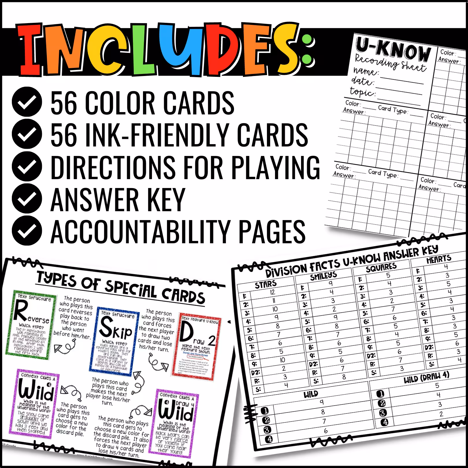 Division Facts U-Know Math Review Game (4)
