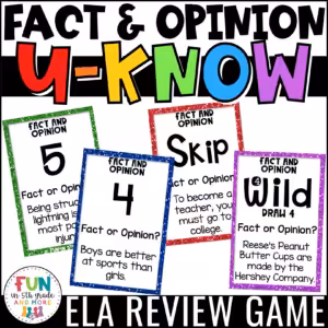 U-Know Fact and Opinion Review Game