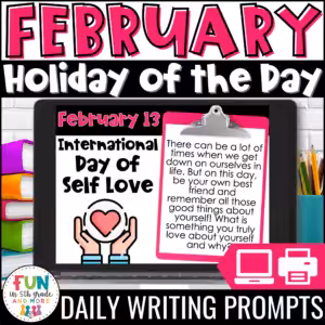 February Daily Writing Prompts Holiday of the Day