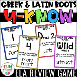 U-Know Greek and Latin Roots Review Game
