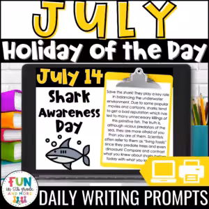 July Daily Writing Prompts Holiday of the Day