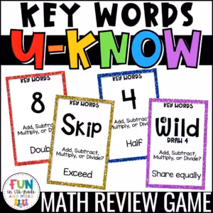 U-Know Math Key Words Review Game