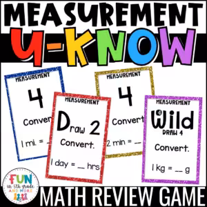 U-Know Measurement Conversions Review Game
