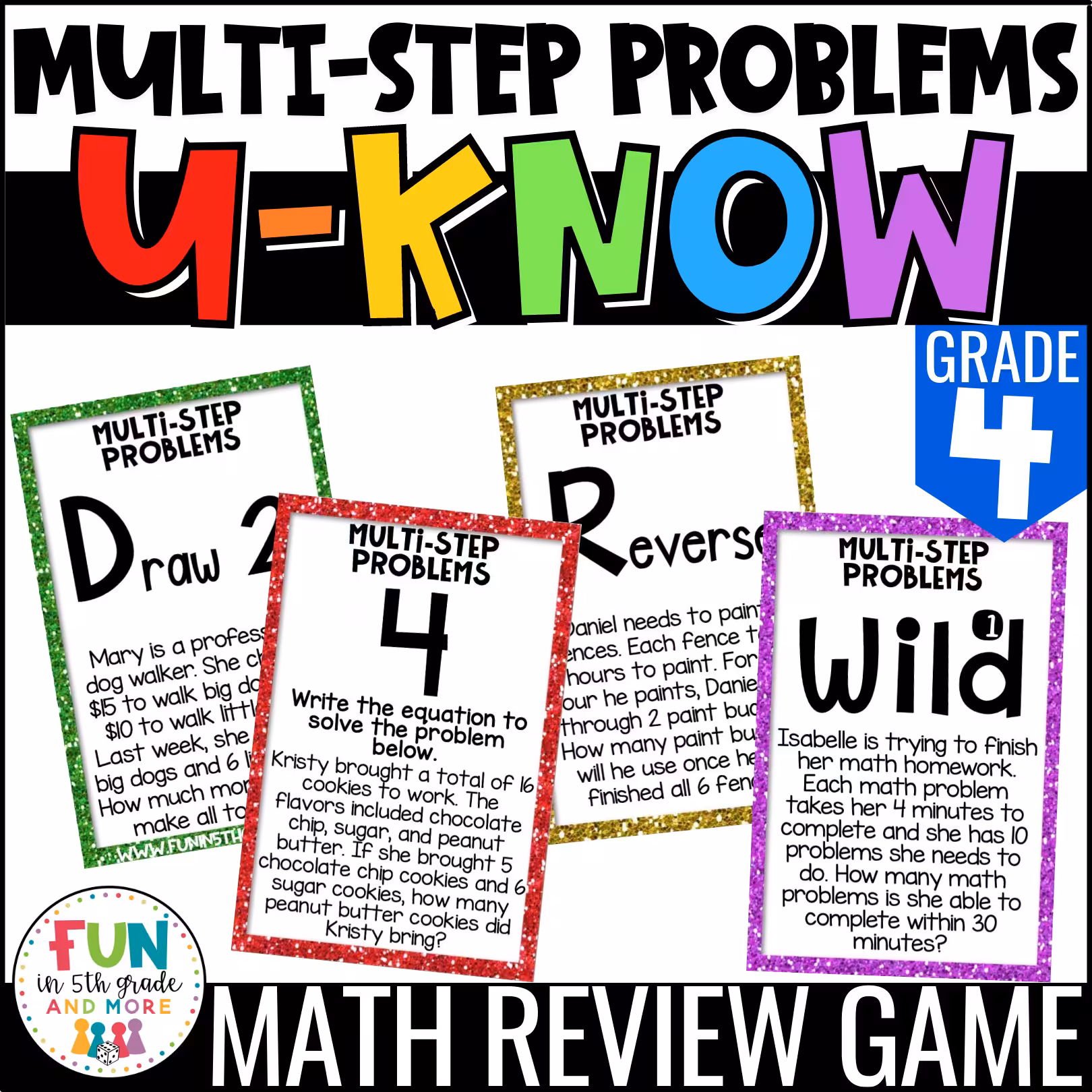 U-Know Multiple Step Word Problems Game