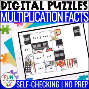 Multiplication Facts Math Puzzles
