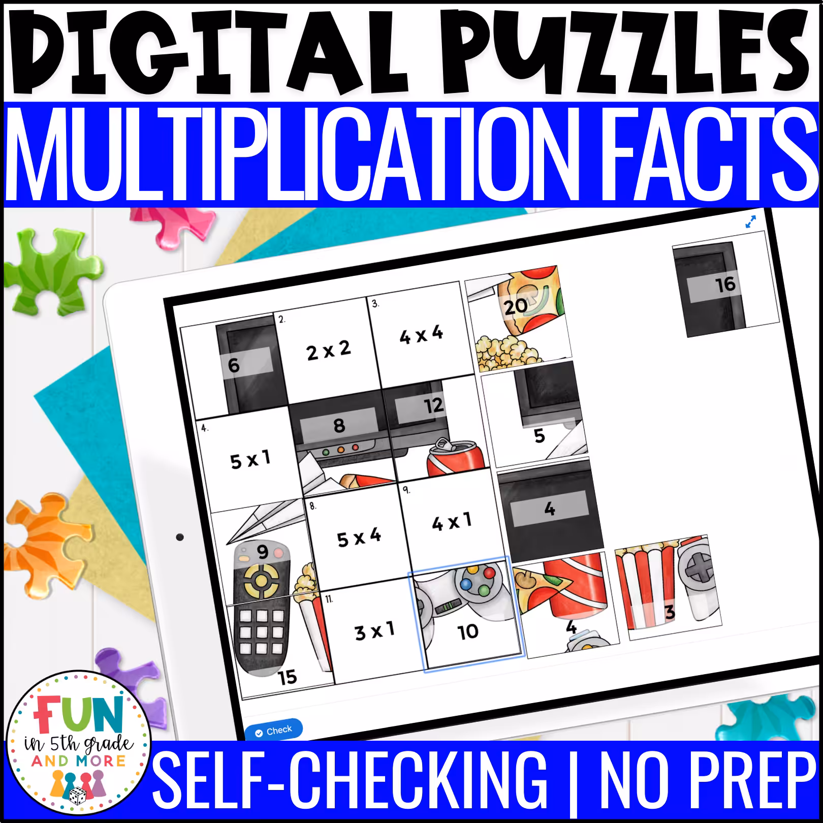 Multiplication Facts Math Puzzles