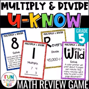 U-Know Multiply and Divide Whole Numbers Game 5th