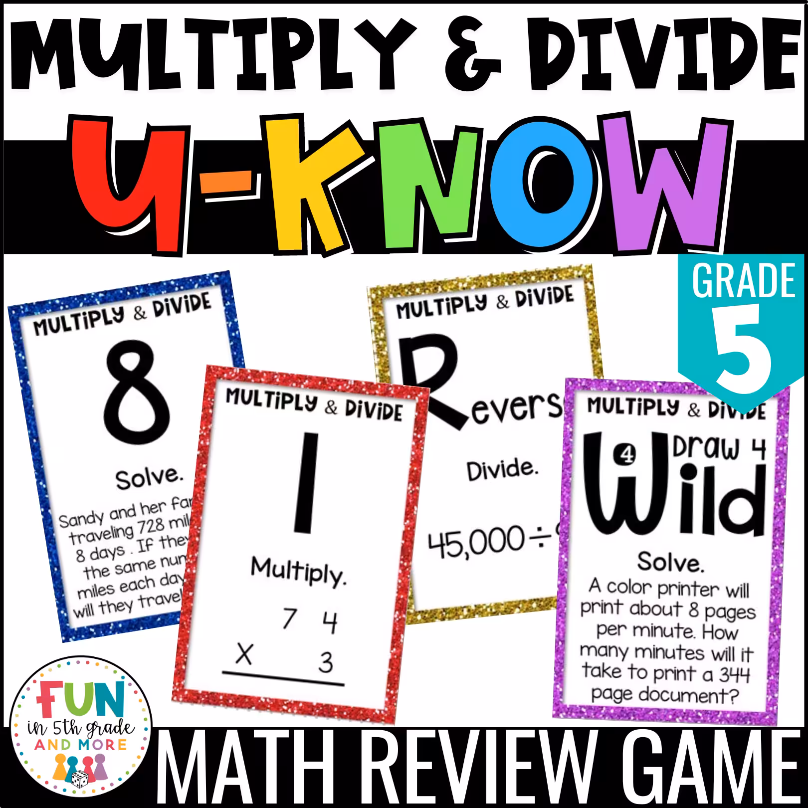 U-Know Multiply and Divide Whole Numbers Game 5th