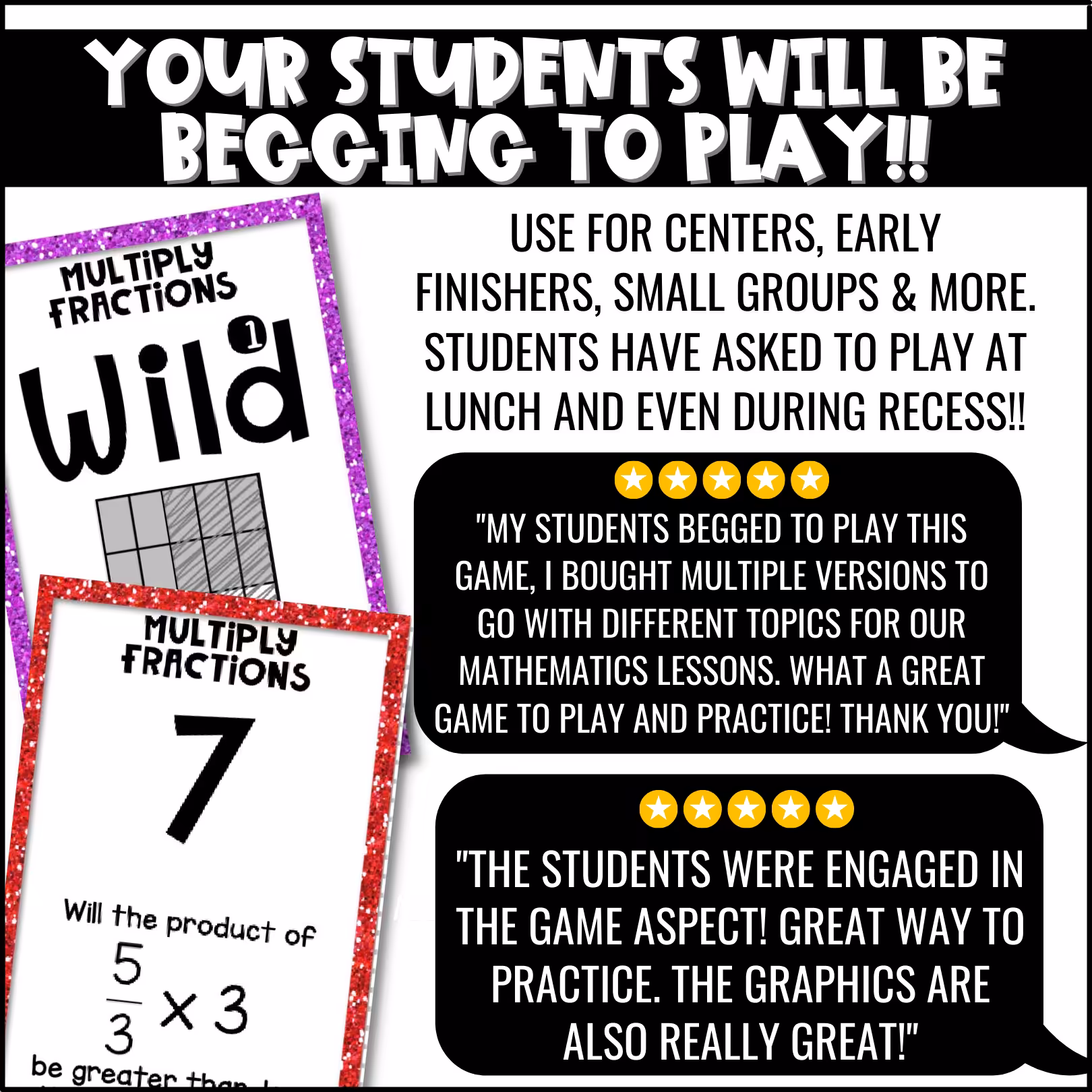Multiplying Fractions U-Know Math Review Game (5)
