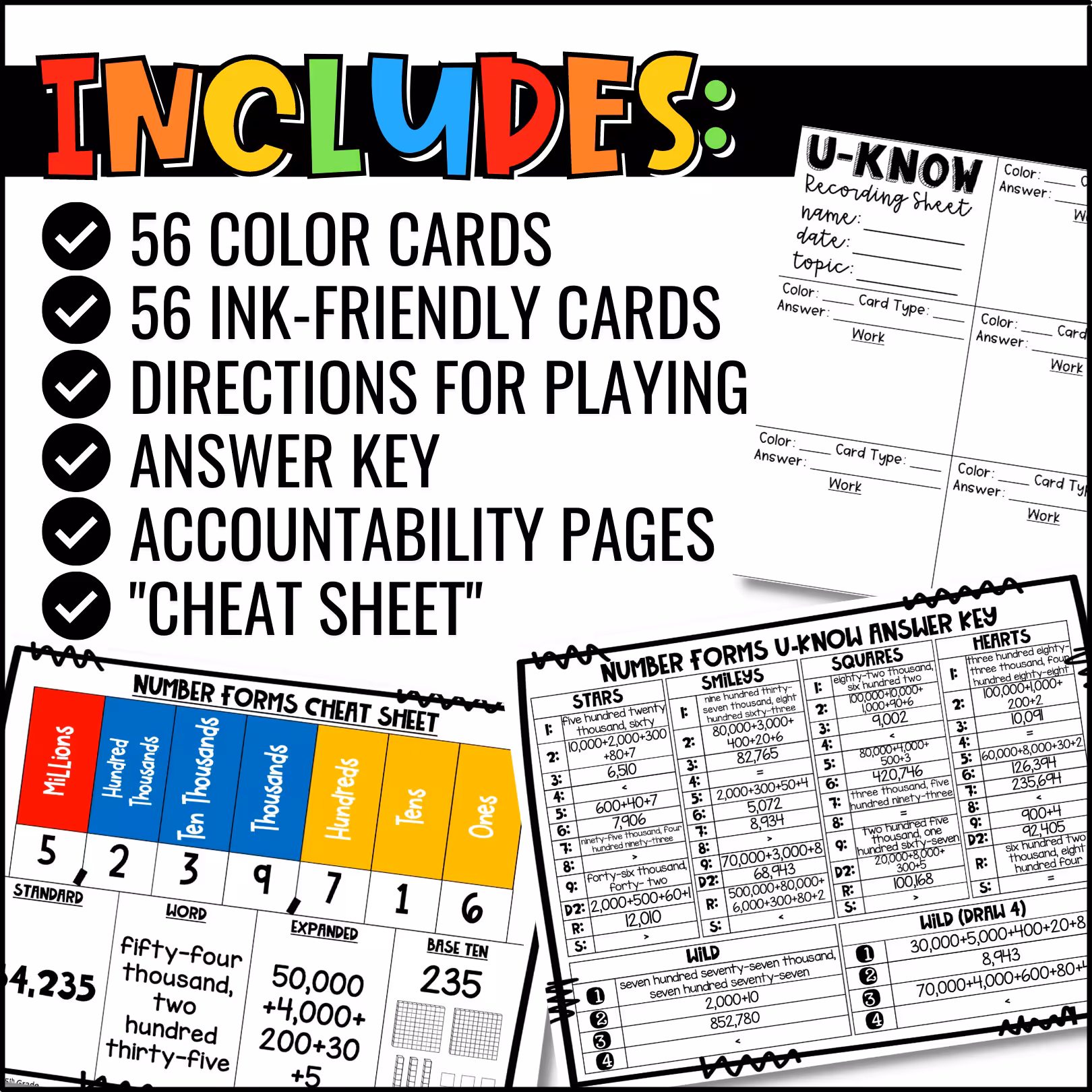 Number Forms U-Know Math Review Game (4)