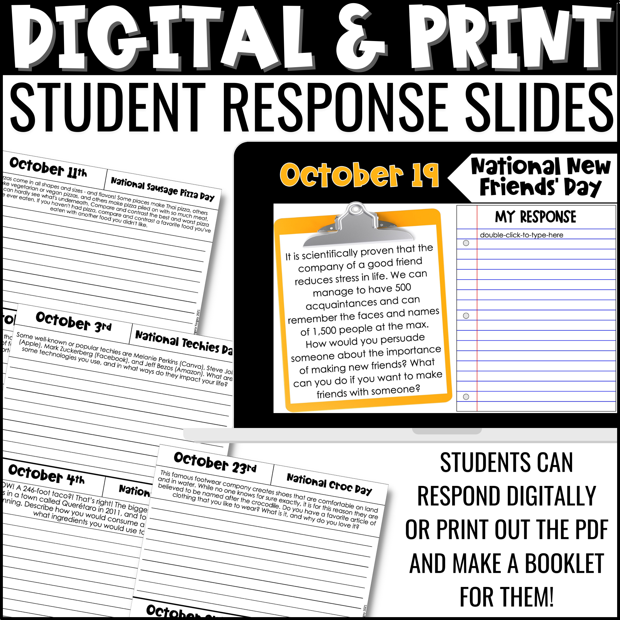 October Holiday of the Day Writing Prompts (3)
