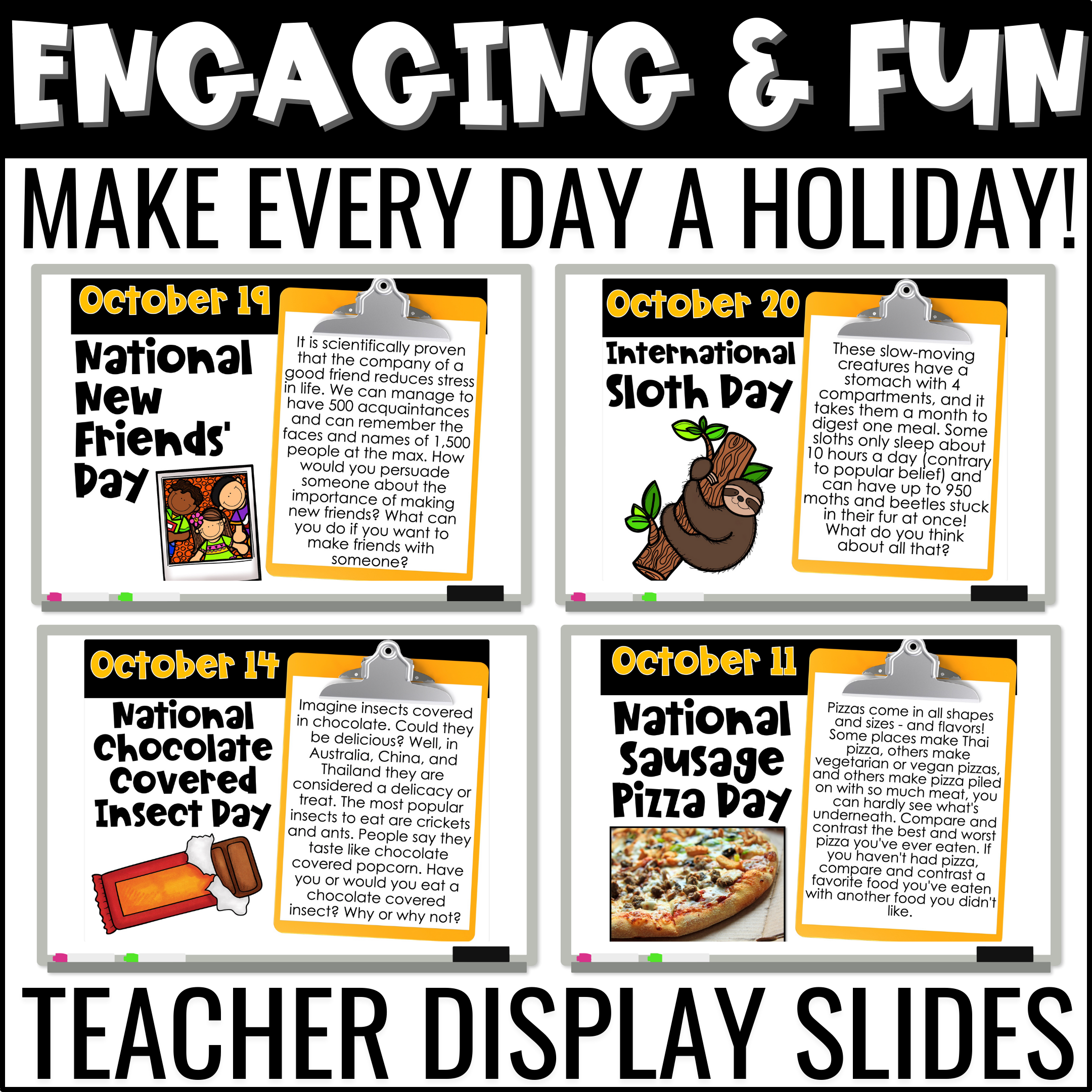 October Holiday of the Day Writing Prompts (3)