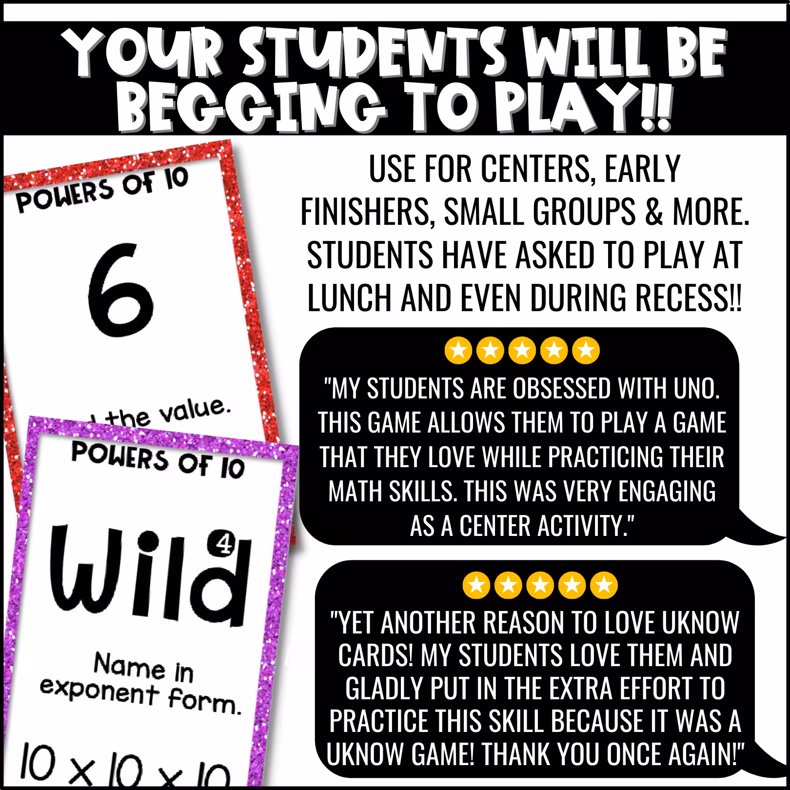 Powers of 10 U-Know Math Review Game (5)