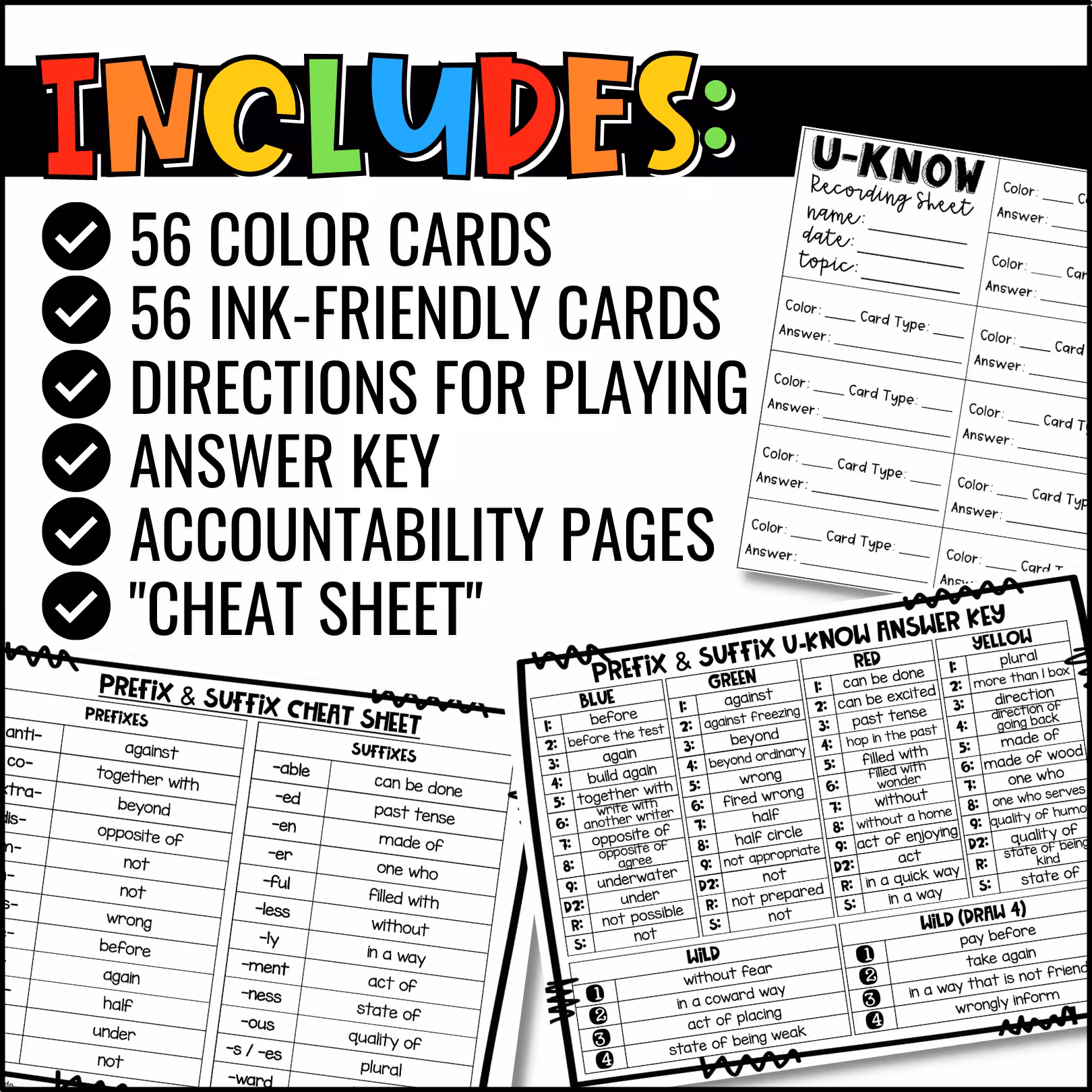 Prefix and Suffix U-Know Review Game (4)