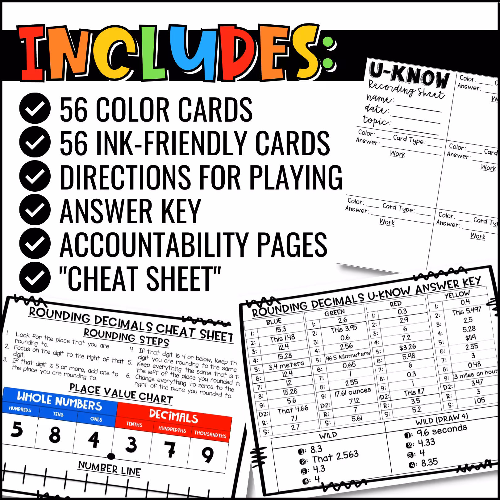 Rounding Decimals U-Know Math Review Game (4)