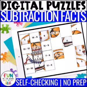 Subtraction Facts Math Puzzles