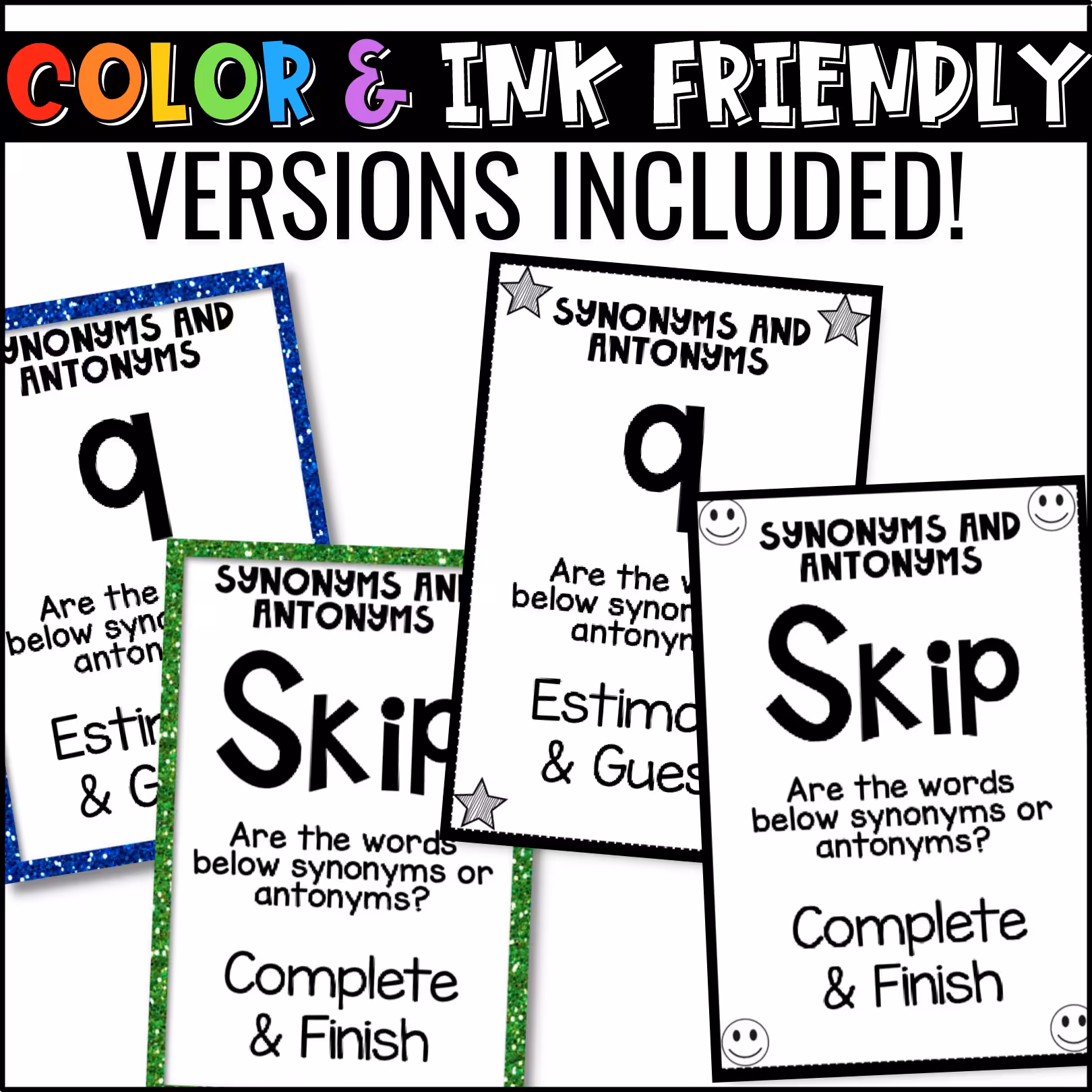Synonym and Antonym U-Know Review Game (2)