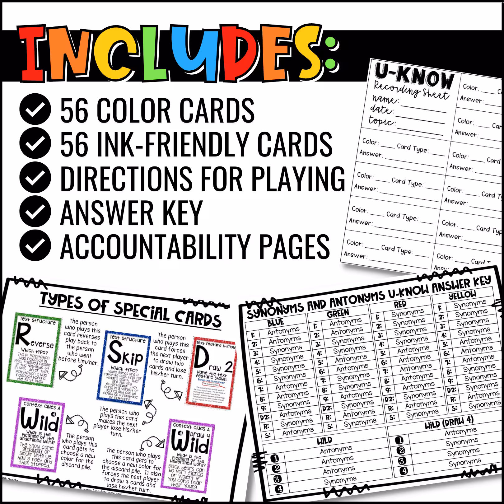 Synonym and Antonym U-Know Review Game (4)