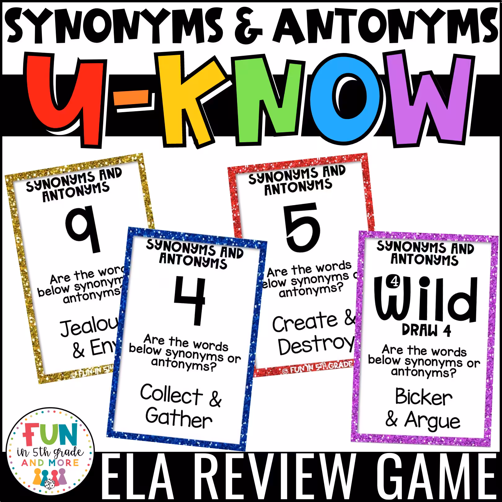 U-Know Synonyms and Antonyms Review Game