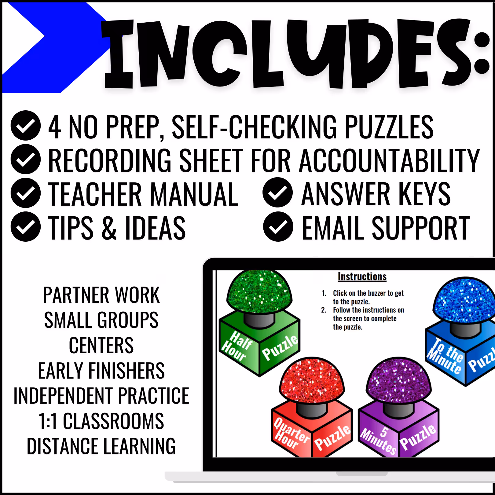 Telling Time Digital Puzzles (3)