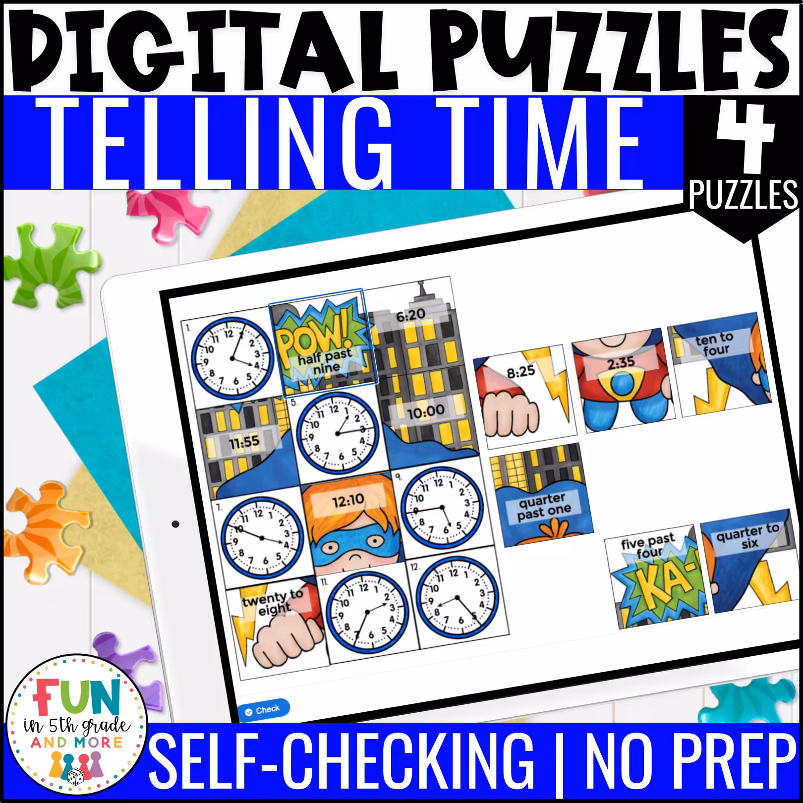 Time Math Puzzles