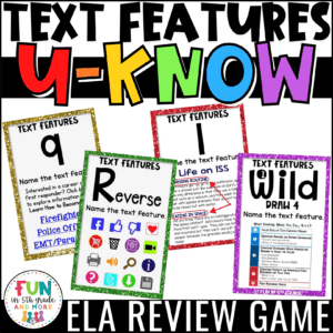 U-Know Nonfiction Text Features Review Game