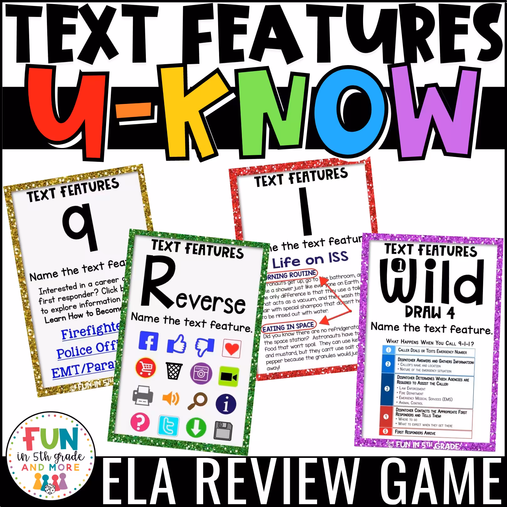 U-Know Nonfiction Text Features Review Game