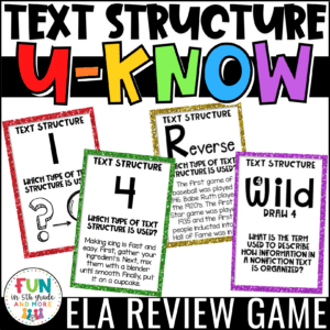 Nonfiction Text Structures Review Game - U-Know