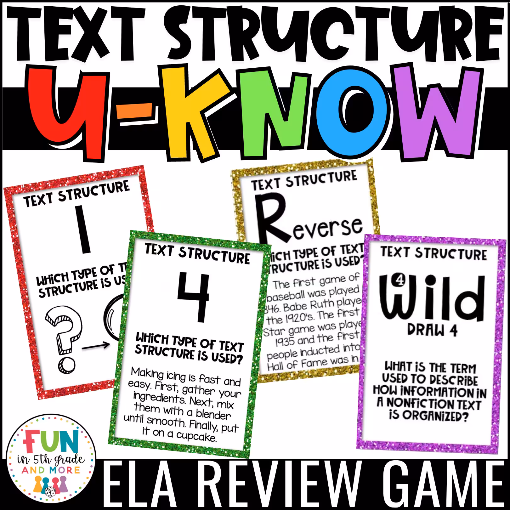 Nonfiction Text Structures Review Game - U-Know