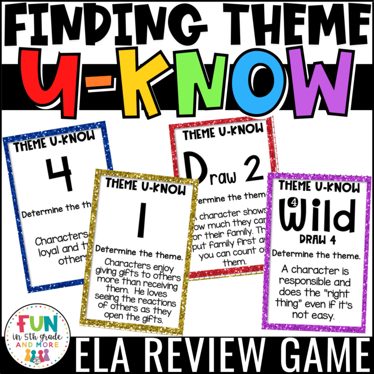 U-Know Finding the Theme Review Game