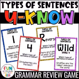 U-Know Types of Sentences Review Game