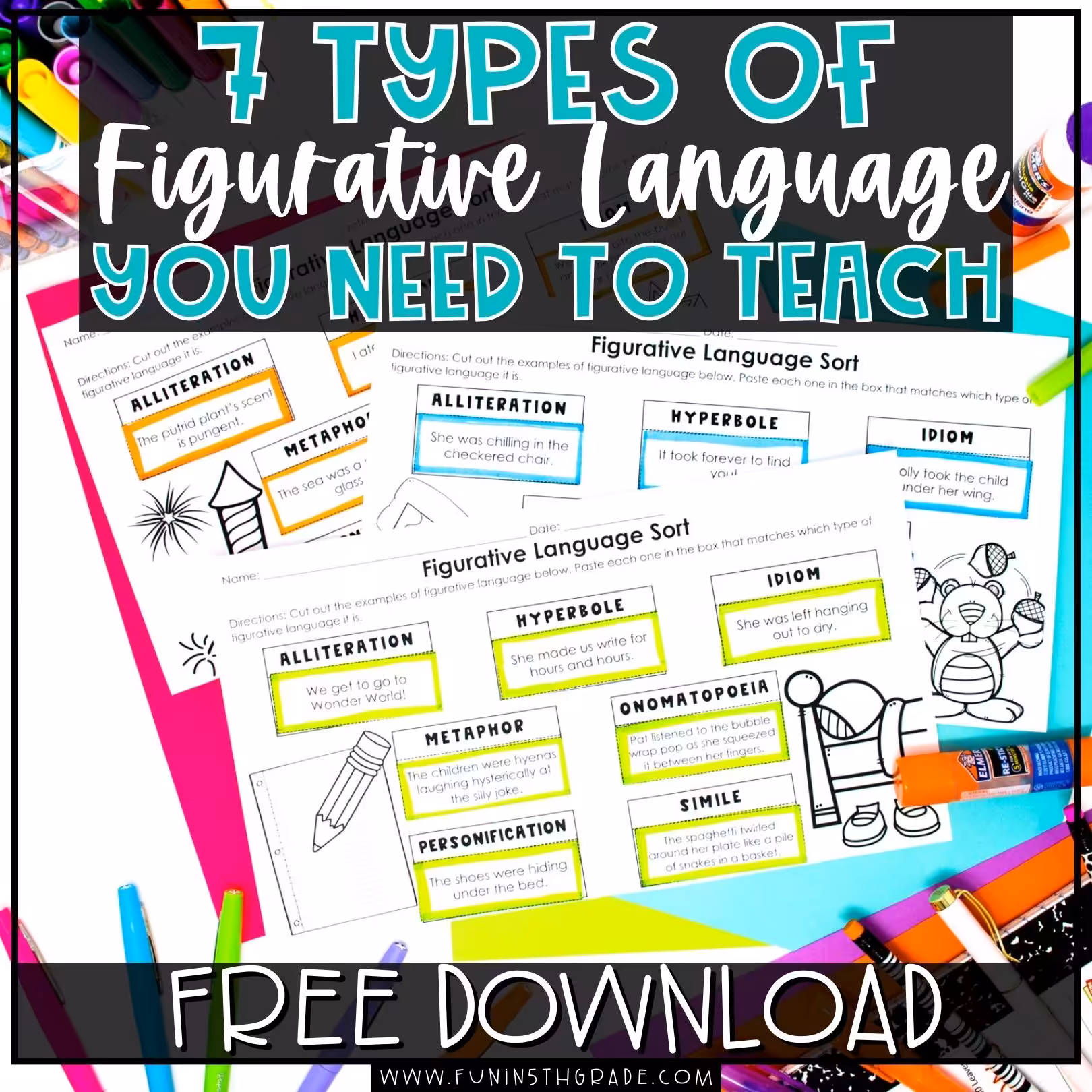7 Types of Figurative Language you Need to Teach in Upper Elementary (Blog Post)