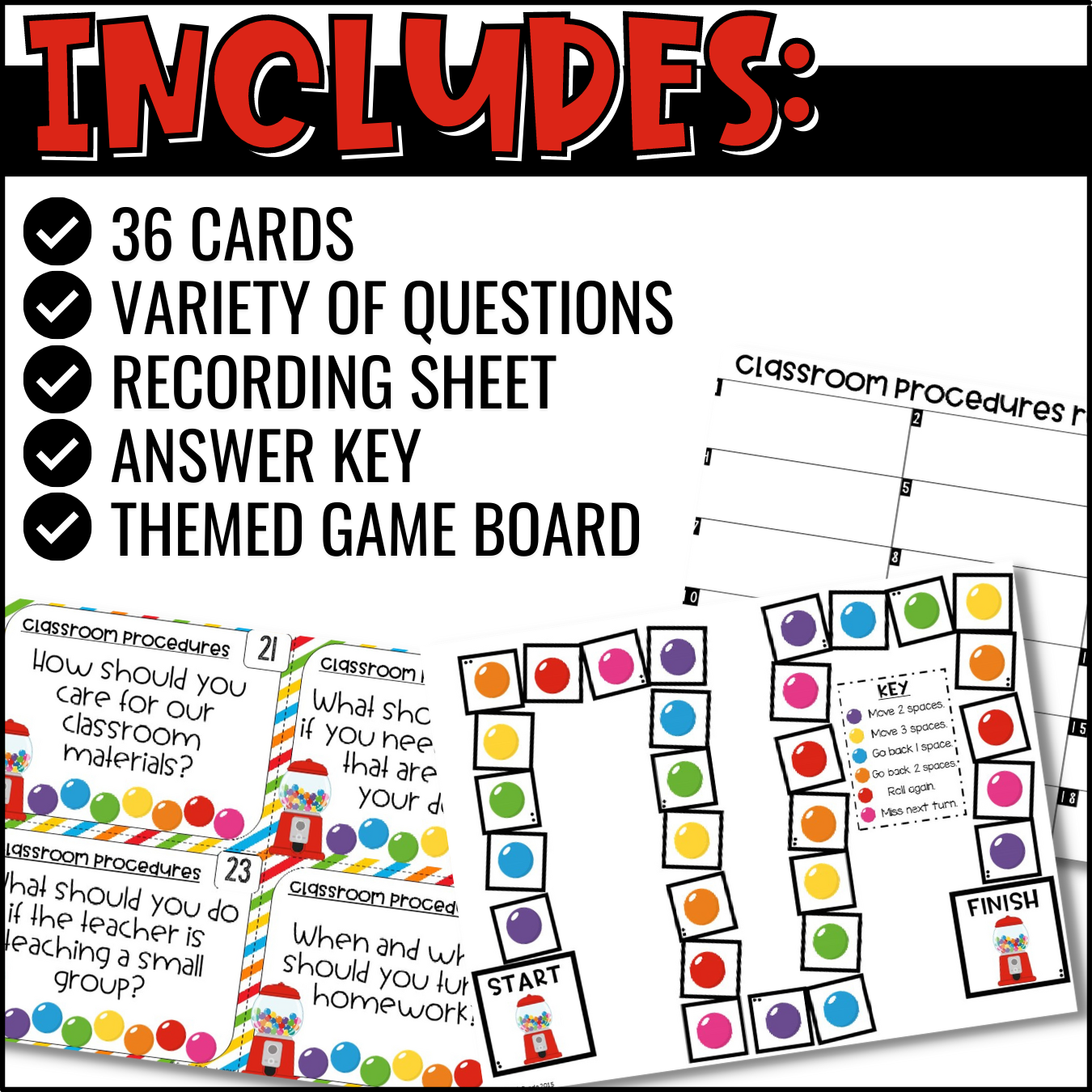 Classroom Procedures Task Cards (3)
