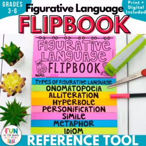 Figurative Language Flipbook | Figurative Language Activity | Digital & Print