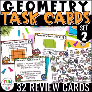 Geometry Task Cards & Game Math Review