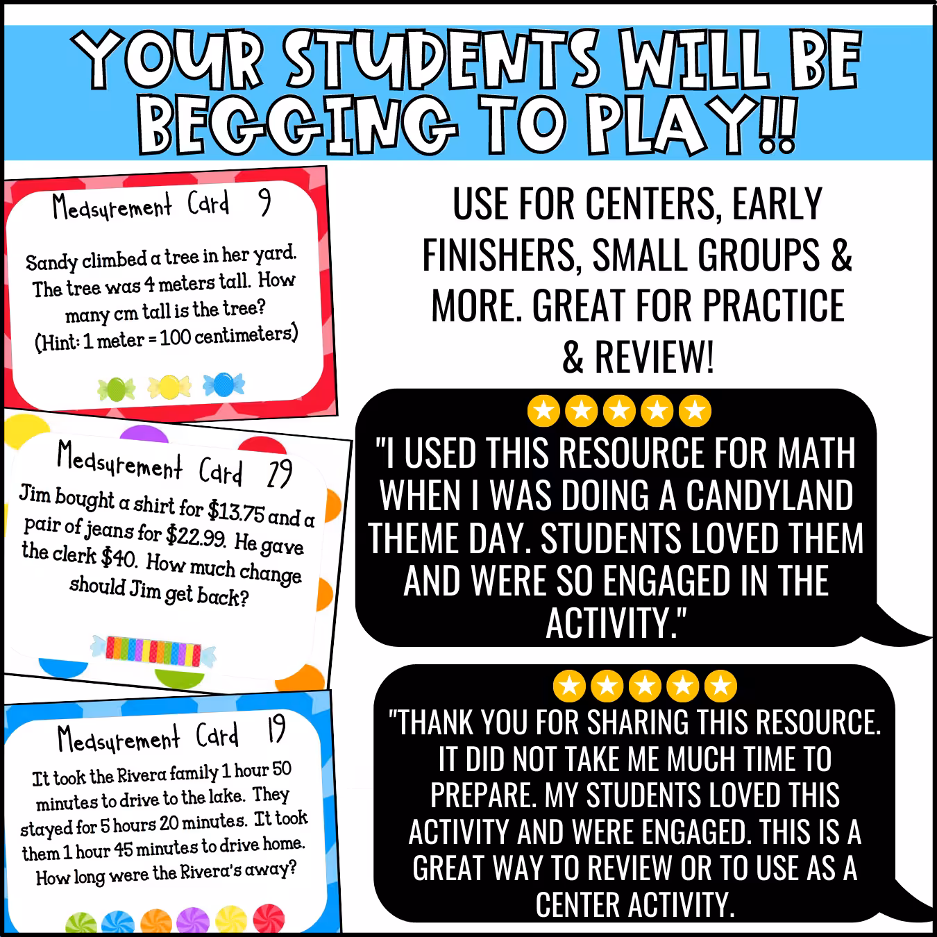 Measurement Task Cards (4)