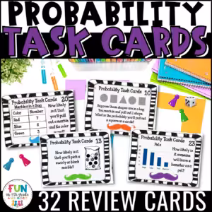 Probability Task Cards Math Review