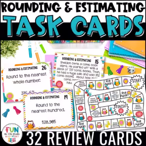 Rounding and Estimating Task Cards & Game Math Review